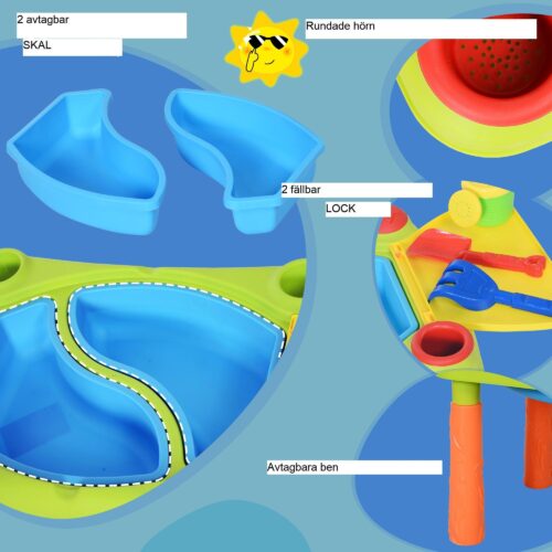 Strandlekbordsset för barn – Oändligt kul på stranden med 16-delars tillbehörsset, hållbar plast och säker design