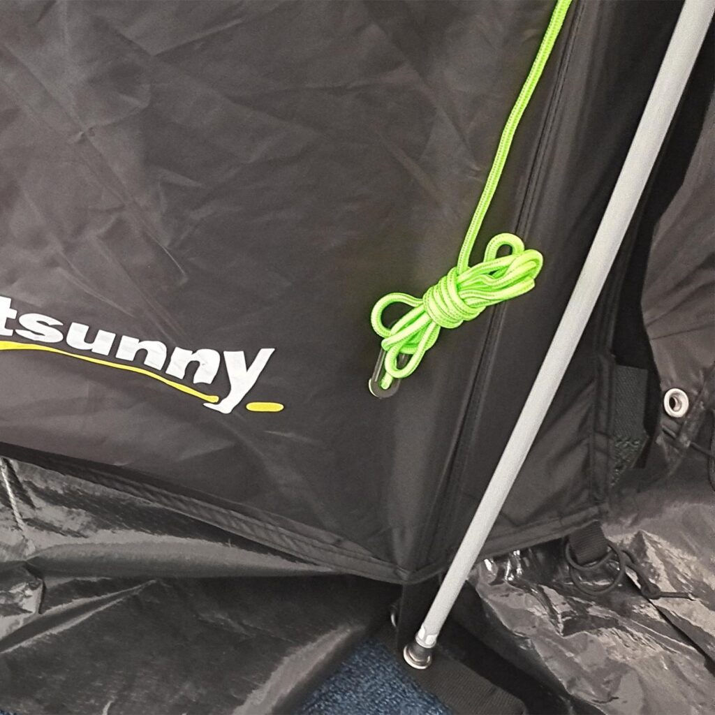 Tunneltält 4-personers campingtält med 2 rum, UV-skydd och vattentät (2000 mm vattenpelare), bärväska ingår