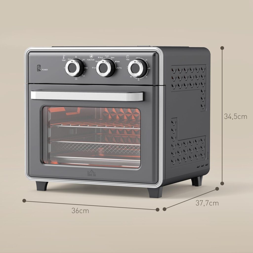 Miniugn för varmluft 20L | 5-i-1-funktionalitet med Air Fryer och tillbehör ingår