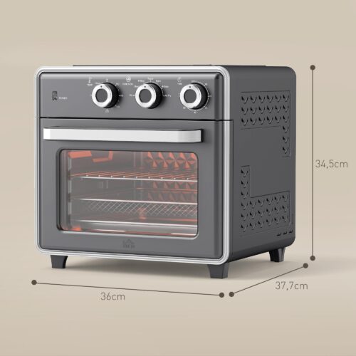 Miniugn för varmluft 20L | 5-i-1-funktionalitet med Air Fryer och tillbehör ingår