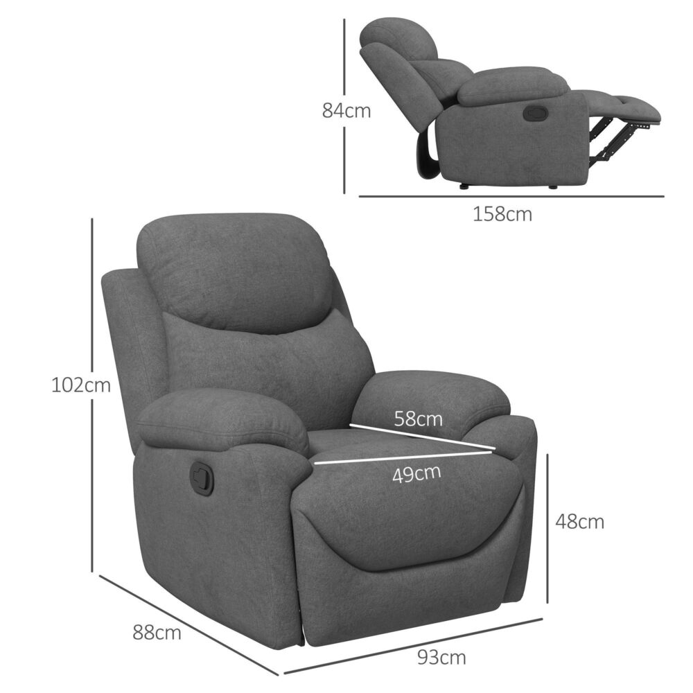 Elegant fällbar TV-fåtölj med ergonomisk design och maximal komfort – slitstark stålbas och linneklädsel för användning året runt