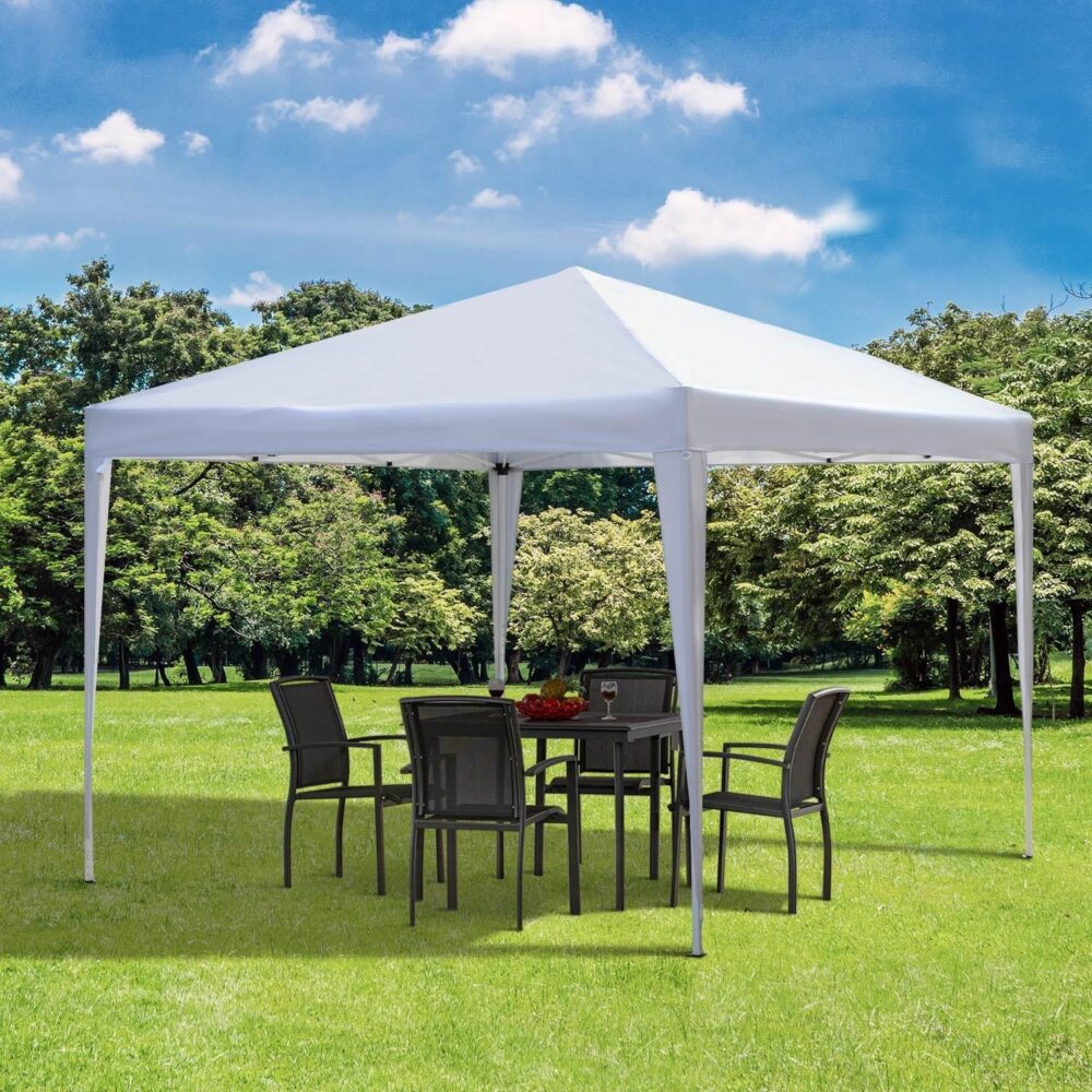 Pavilion 2,95×2,95 m pop -up -vikning med UV -skydd – väderbeständig och hållbar, inkluderar bärväska