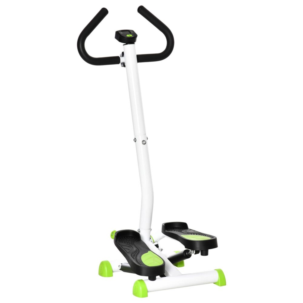 Ledvänlig Stepper Fitness Swing med LCD-skärm, säkra halkfria pedaler och platsbesparande design – Maximal lastkapacitet 100 kg