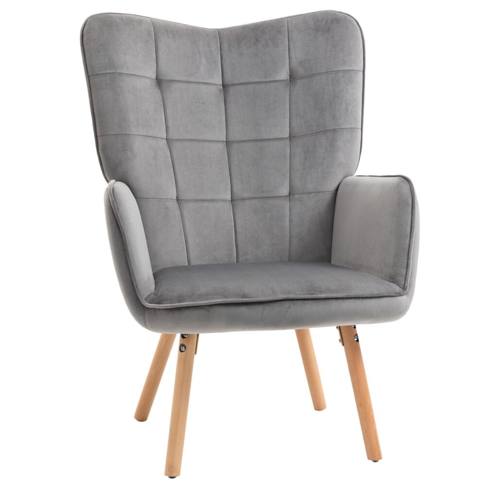 Modern sammetslen polyester matstol med armstöd och ryggstöd, bekväm sits och hög ryggdesign, robusta ben i bokträ