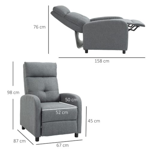 Koppla av fåtölj med liggande funktion – Ultimate Comfort and Support | Snabbmontering