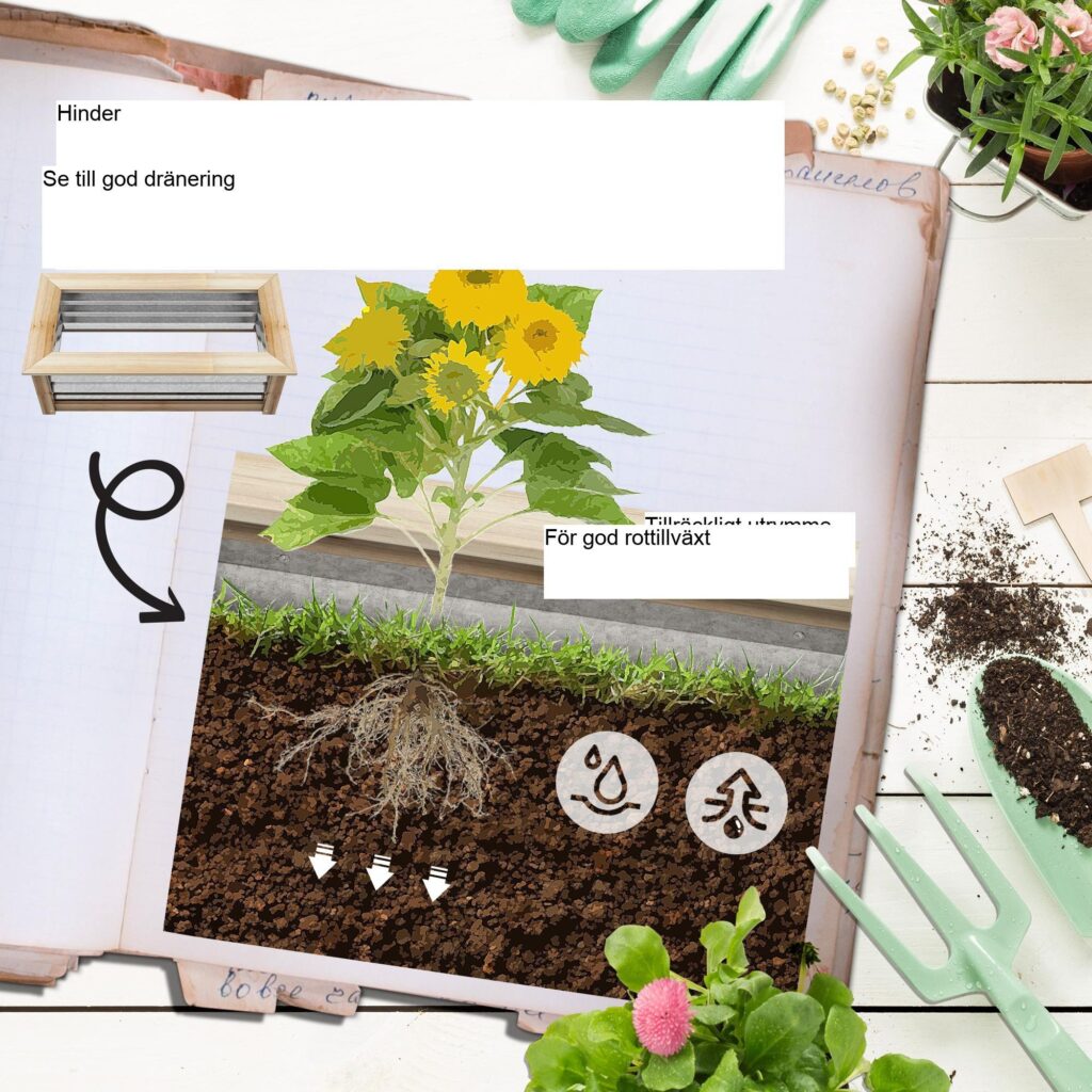 Upphöjd bädd Blomlåda i metall och trä för trädgård och balkong | Rymlig planteringsyta (80x35x30cm) med självdränerande design | Väderbeständig konstruktion