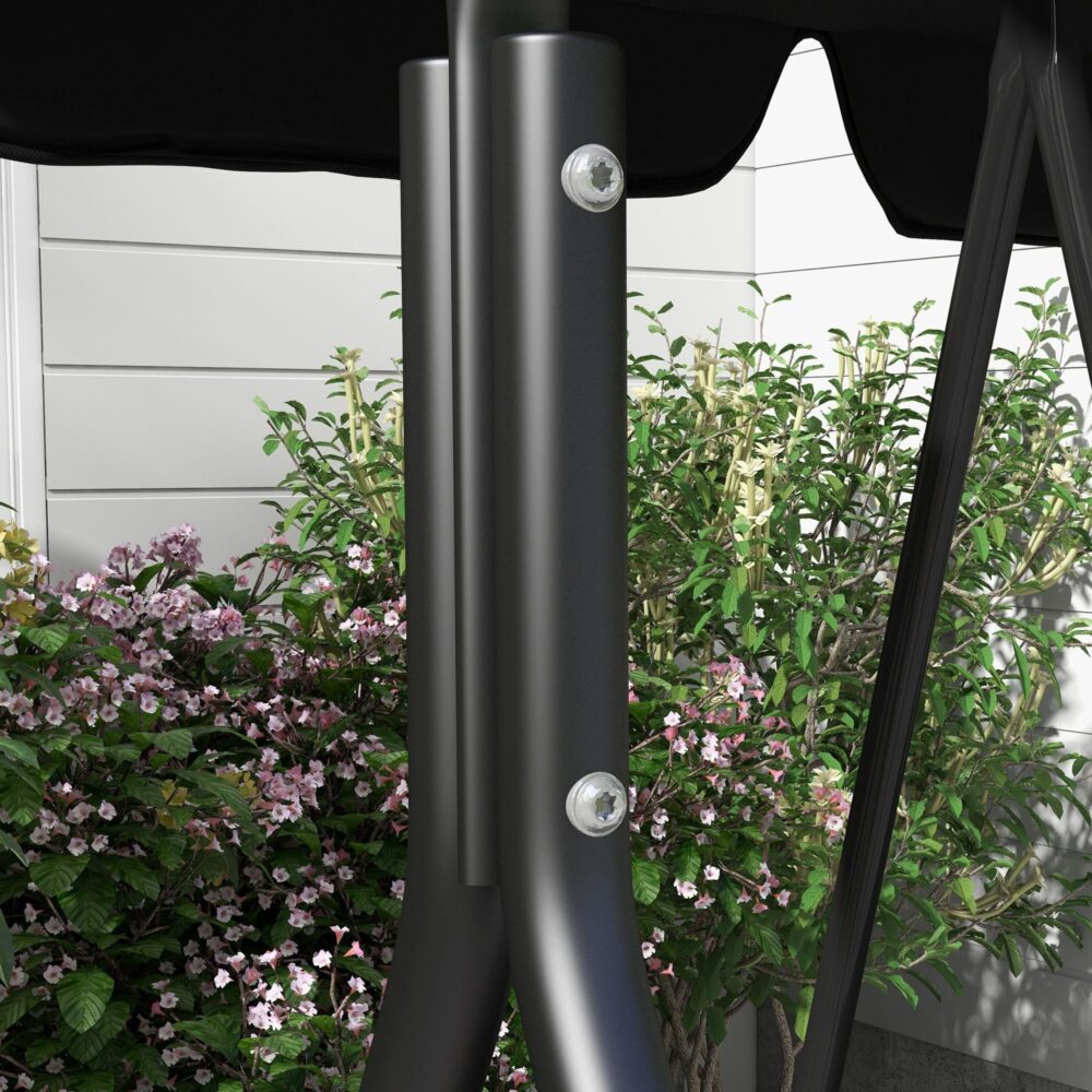 Hollywood Swing 3-sits Garden Swing – ultimat avkoppling utomhus med justerbart skuggtak och enkel montering