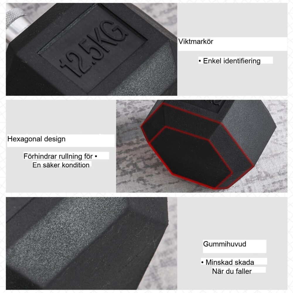 Hexagon Hantel – Multi-Scene träningsverktyg med garanterad och platsbesparande design