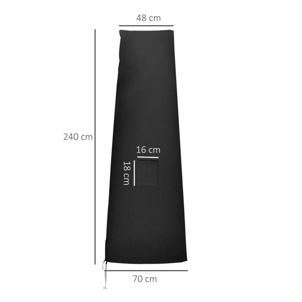 Parasoll Skyddsfodral för upp till 400 cm diameter - Vattentätt Oxford-tyg, enkel åtkomst med dragkedja, verktygsficka