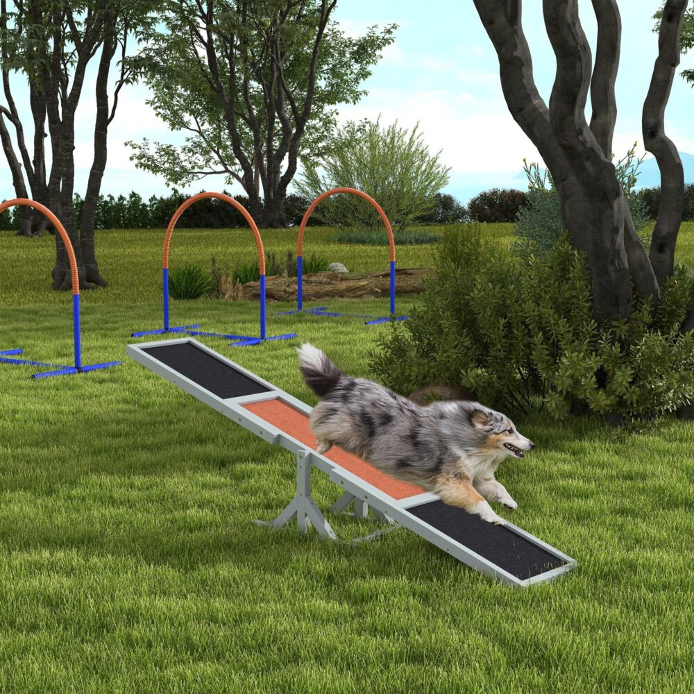Dog Seesaw Agility Equipment med halkfri yta – Hållbar för stora hundar (upp till 50 kg)
