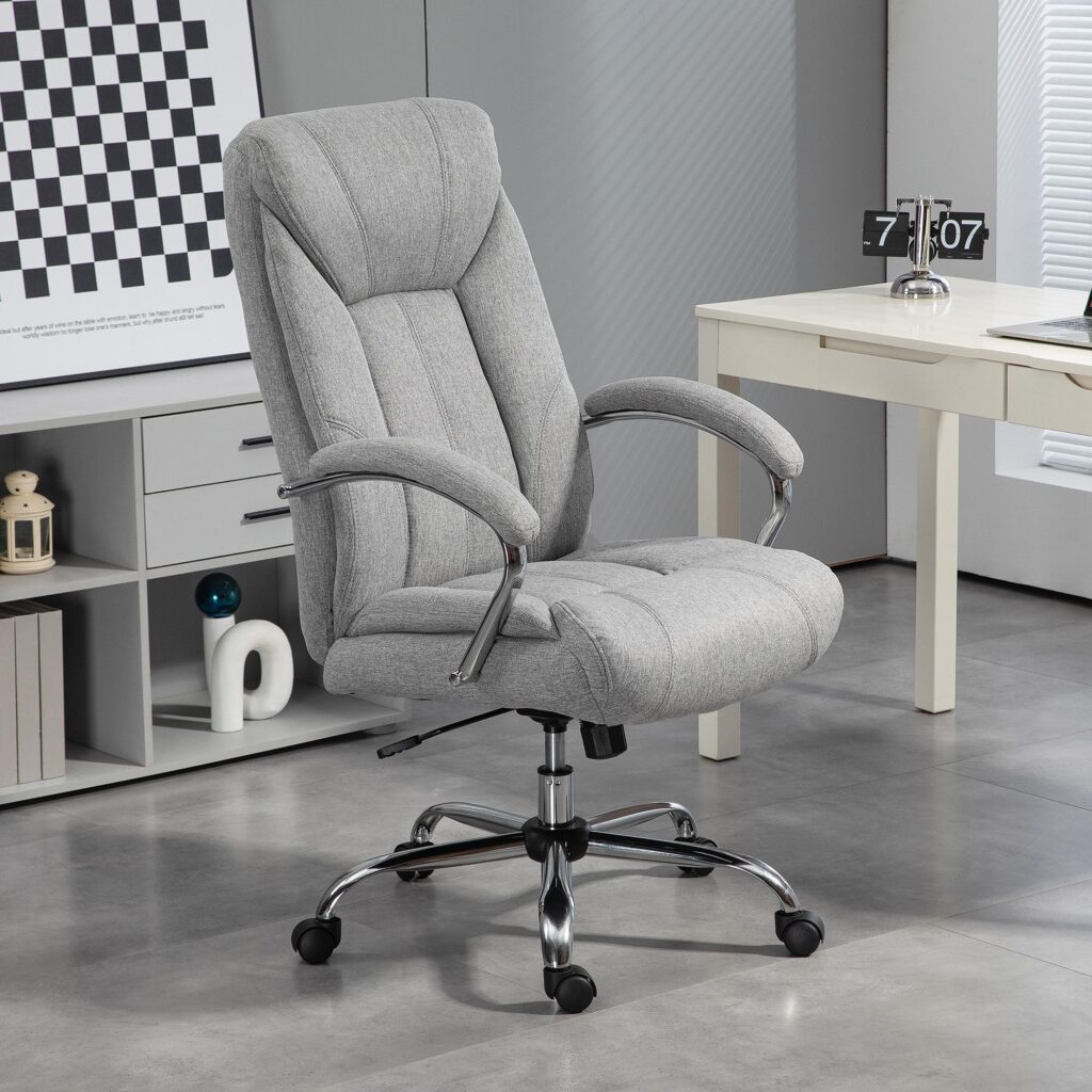 Ergonomisk kontorsstol med gungfunktion - justerbar höjd, snurrbar design och tyg som andas | 65x78x110-118cm