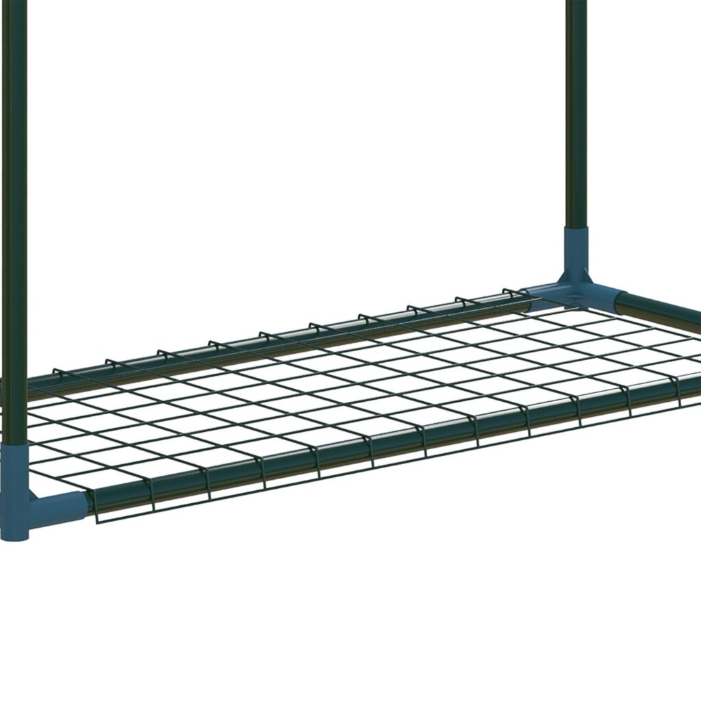 Växthylla Set med 2 | 4 nivåer blomkrukhållare för balkong / trädgård, robust stålkonstruktion med platsbesparande design, kraftig och lätt att montera
