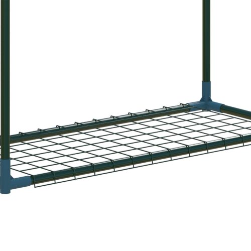 Växthylla Set med 2 | 4 nivåer blomkrukhållare för balkong / trädgård, robust stålkonstruktion med platsbesparande design, kraftig och lätt att montera