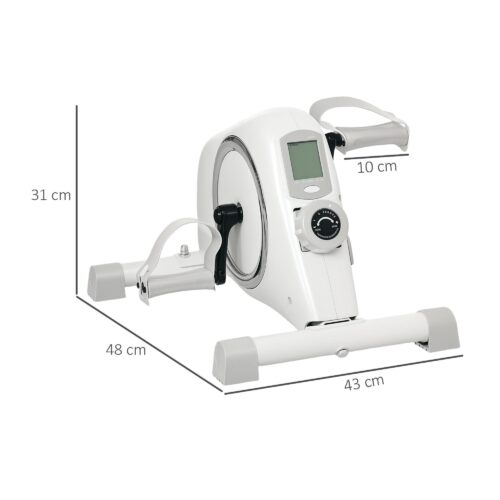 Pedal Coach Mini Home Trainer för seniorer med 8 justerbara magnetiska motstånd och LCD -skärmarm och benövningscykel för kompakt, bärbar fitnessträning.