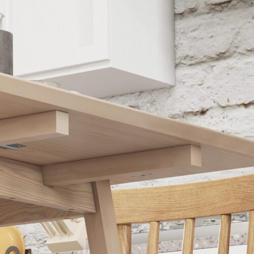 Utdragbart hopfällbart matbord för 2-4 personer | Utrymmesbesparande design i furu