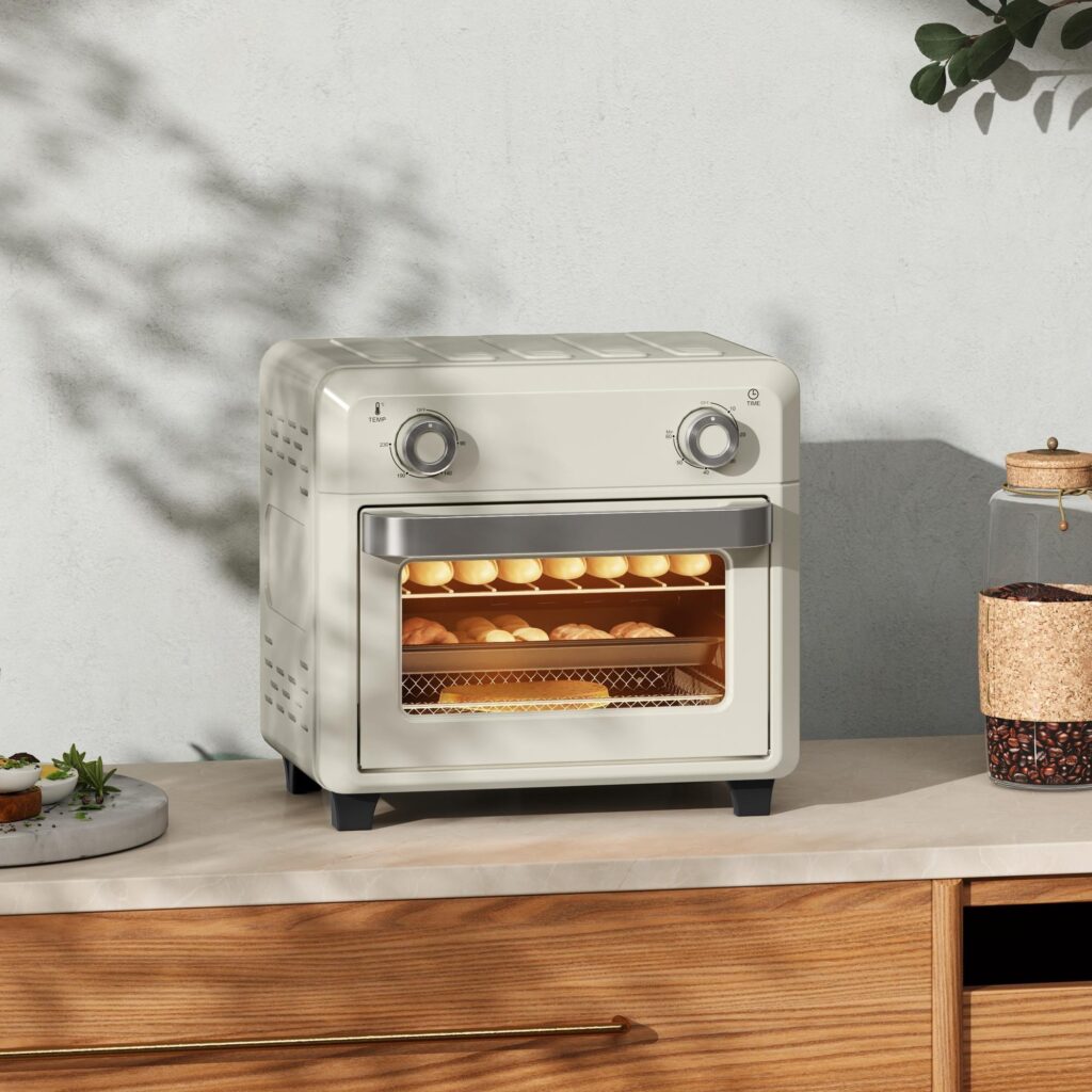 Mini varmluftsugn 10L | Kompakt och energieffektiv med pekskärmsfunktion för fritös