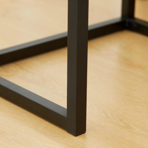 Industrial Design Console Table With Cabinet – Space Saving Storage | Robust stål och träbyggnad