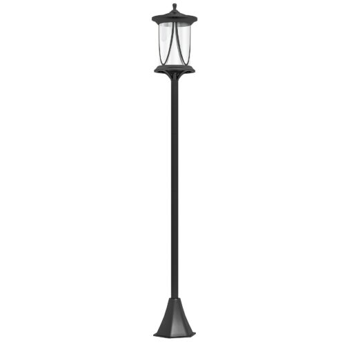 Solar Street Light LED med 6-timmars belysning och automatisk på/av – väderbeständig IP44 design, svart