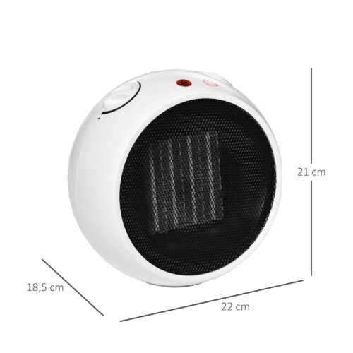 Elektrisk värmare 900W/1500W med PTC Keramisk Teknologi | Kompakt och bärbar design för effektiv uppvärmning | Säkerhetsfunktioner ingår