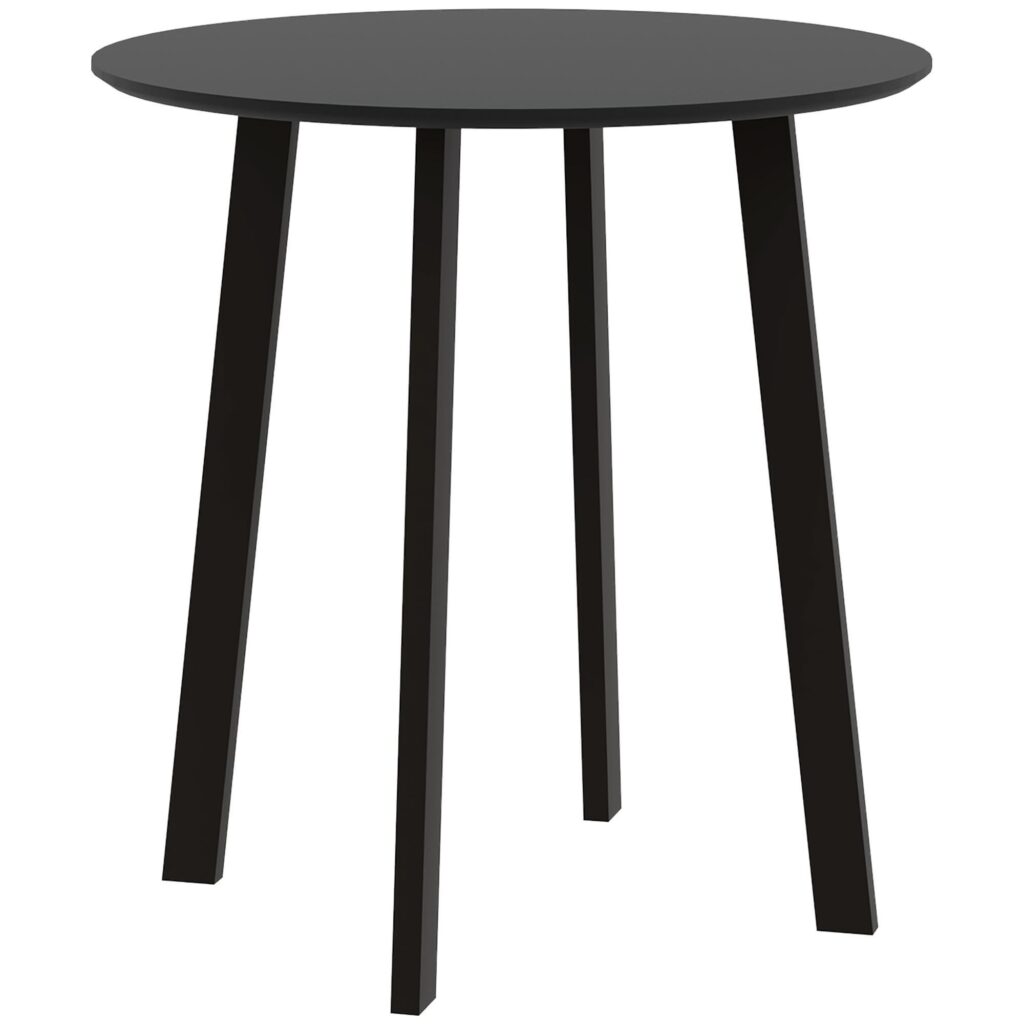Modernt runt köksmatbord med platsbesparande design och eleganta fasade ben för kompakt mysighet i hemmet eller caféet
