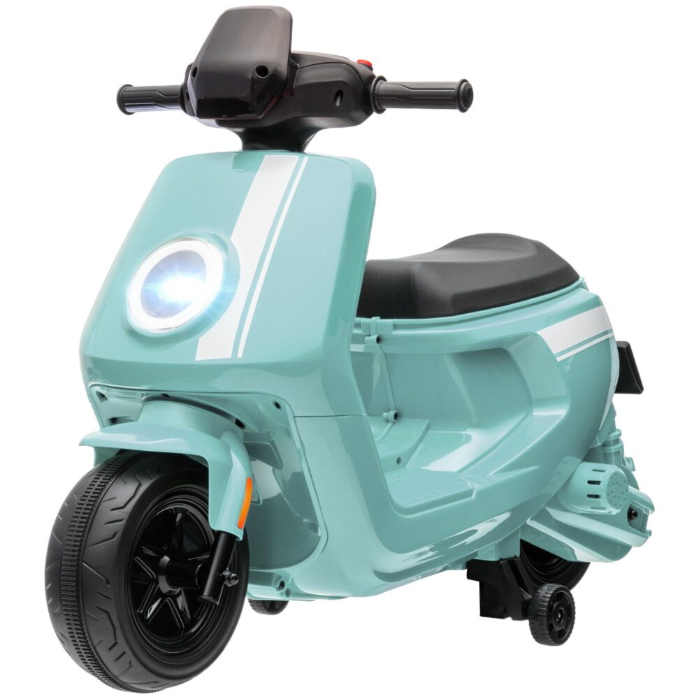 Elektrisk motorcykel för barn med strålkastare och musik, stödhjul, fram- och backväxel – åldrarna 1-3 år
