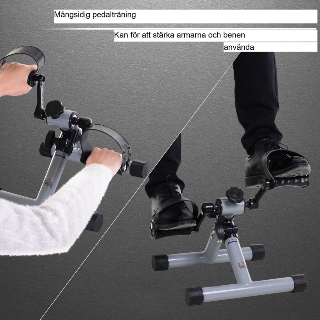 Mini-motionscykel för ben- och armträning | Justerbart motstånd och vikbar design för hemmaträning
