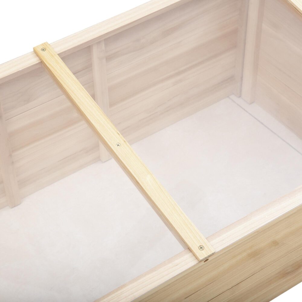 Växthus Cold Frame Box i trä – Skydd under växtsäsongen med förlängd växtsäsong med robust träkonstruktion och polykarbonatöverdrag