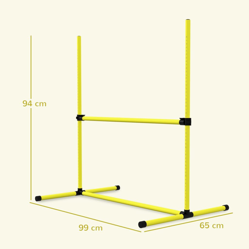 Agility Hinder Training Set for Dogs - Justerbar och bärbar med bärväska för effektiv hundträning