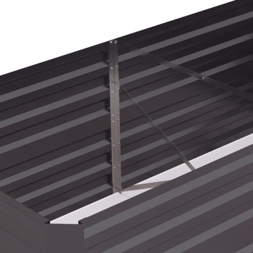 Slitstark upphöjd bädd i stål | Väderbeständig planteringsbädd | Galvaniserad för lång livslängd och bärbarhet | 180x90cm Trädgårdsbädd för växter, blommor och grönsaker