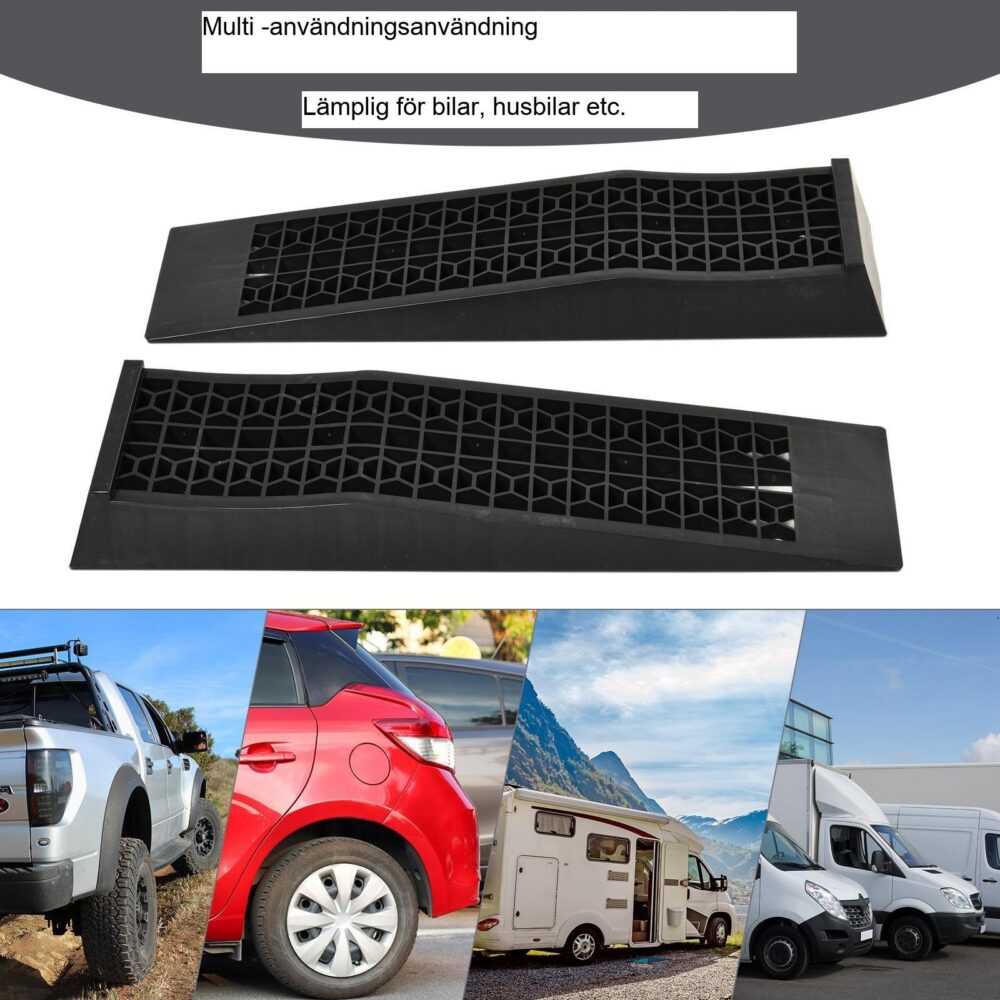 Heavy Duty 2-delad Drive-On Ramp Set med 3000 kg lastkapacitet – väderbeständig och Nestable Design