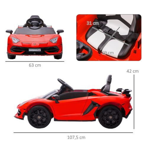 Luxury Electric Kids ’Car with Remote Control och MP3 Player-Lamborghini Aventador Style för 3-5-åringar