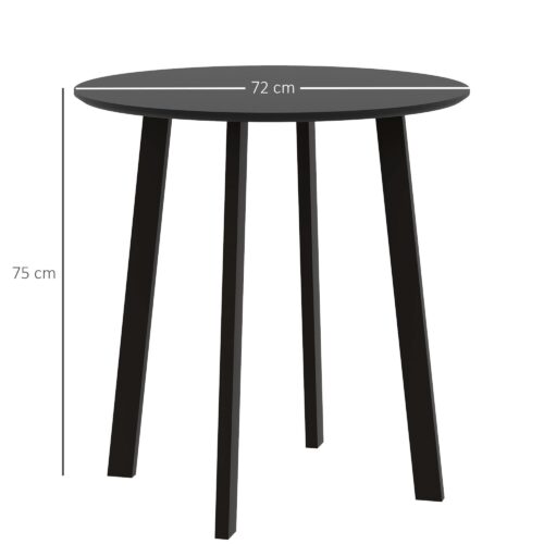 Modernt runt köksmatbord med platsbesparande design och eleganta fasade ben för kompakt mysighet i hemmet eller caféet