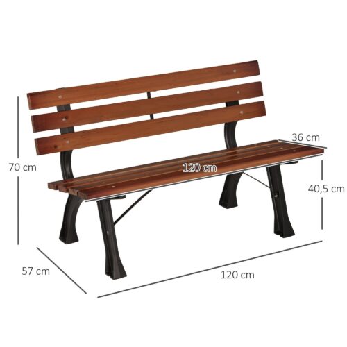 2-sits trädgårdsbänk – extra komfort och hållbarhet (upp till 240 kg kapacitet)