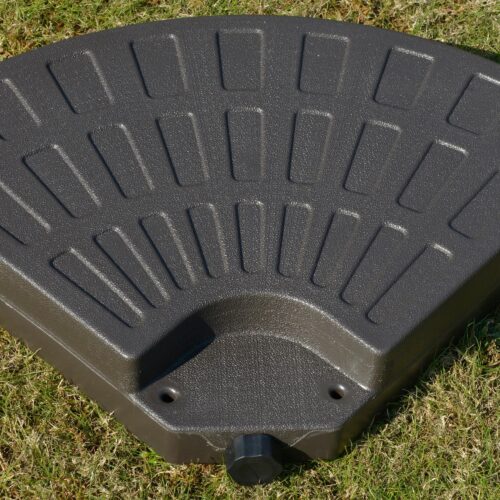 Heavy Duty 4-delat paraplyviktsstativ | Fyll på med vatten/sand (17 kg/25 kg) | Väderbeständig HDPE och enkel transport