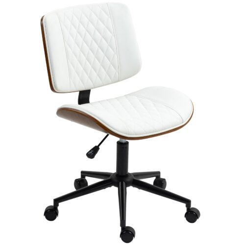 Retro Elegance kontorsstol med höjdjusterbar vippfunktion, svängbar design för smidig rörlighet, konstläder