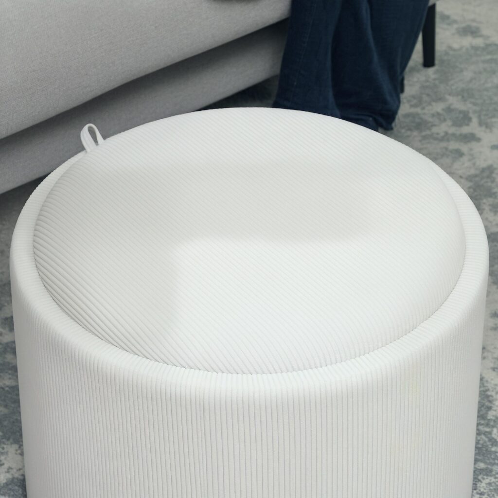 Ottoman med förvaringspall, rymligt dolt fack för snyggt boende - 4-i-1-design med manchesterklädsel för ultimat komfort och stil