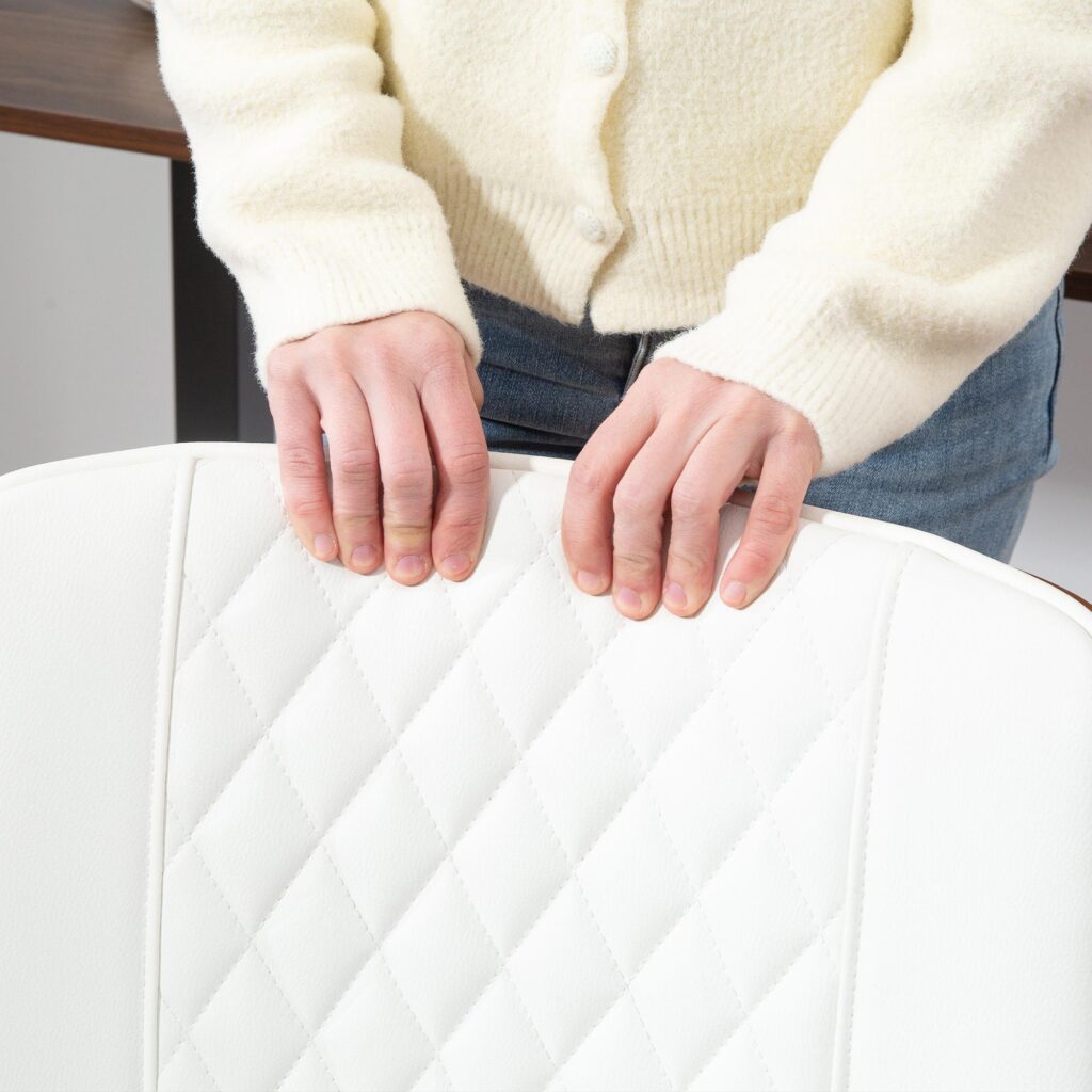 Retro Elegance kontorsstol med höjdjusterbar vippfunktion, svängbar design för smidig rörlighet, konstläder