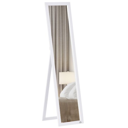 Spegel i full längd med stativ och väggmonteringsalternativ – robust MDF-ram och tidlös design | 154cm Höjd