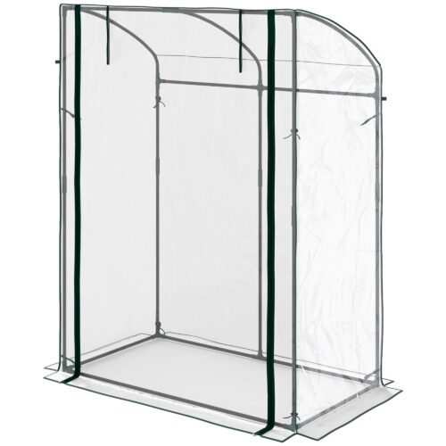 Böjt tak vintersäkert stålfolie växthus för tomater och blommor – 128x70x170 cm, upprullningsbar dörr med dragkedja, förlängda plastkanter för stabilitet