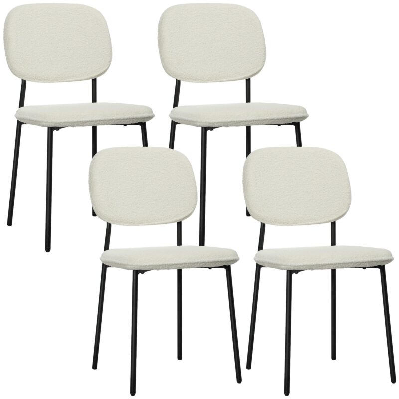 Matstolar set med 4 med ergonomisk komfort och modern elegans, sammetsklädd stol, stålben för matsal eller vardagsrum