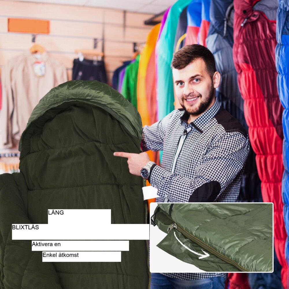 Sovsäcksfilt för camping | Vattentät och andningsbar 3-4 Seasons Sovsäck för vuxna – Generös storlek, hopfällbar med bärväska
