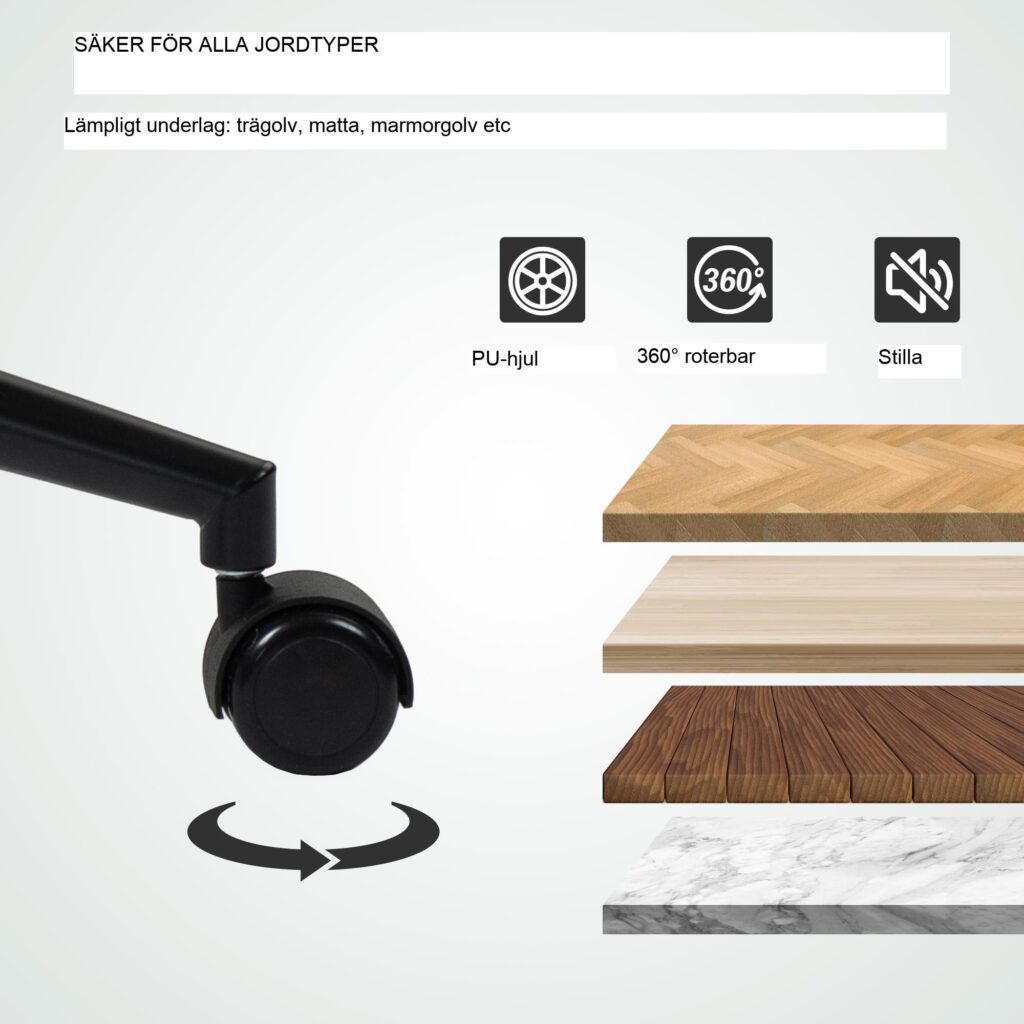 Retro Elegance kontorsstol med höjdjusterbar vippfunktion, svängbar design för smidig rörlighet, konstläder