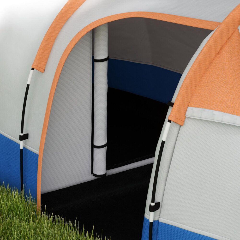 3-personers campingtält med dubbla sov- och vardagsrum, 2000 mm vattenavvisande tunneldesign för familjebruk