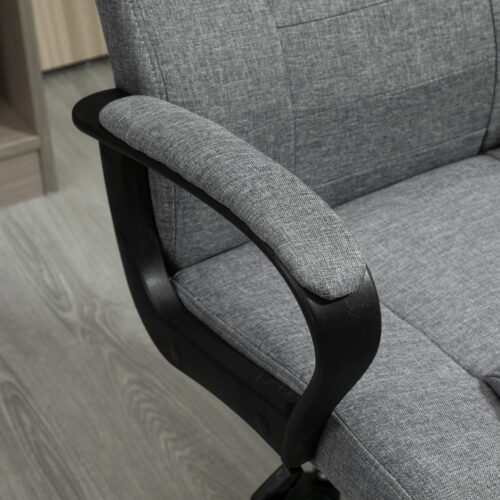Ergonomisk höj- och sänkbar skrivbordsstol med vippfunktion, andningsbart tyg och maximal komfort för hemmakontoret