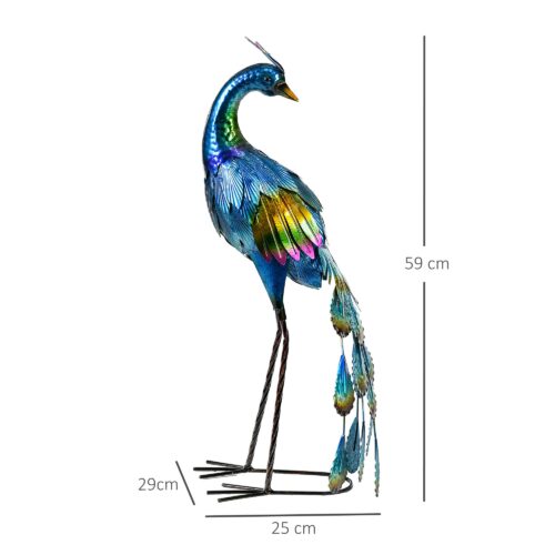 Väderbeständig Trädgårdsfigur Påfågelskulptur för Utomhusinredning | Realistisk design med säker bas och enkel montering