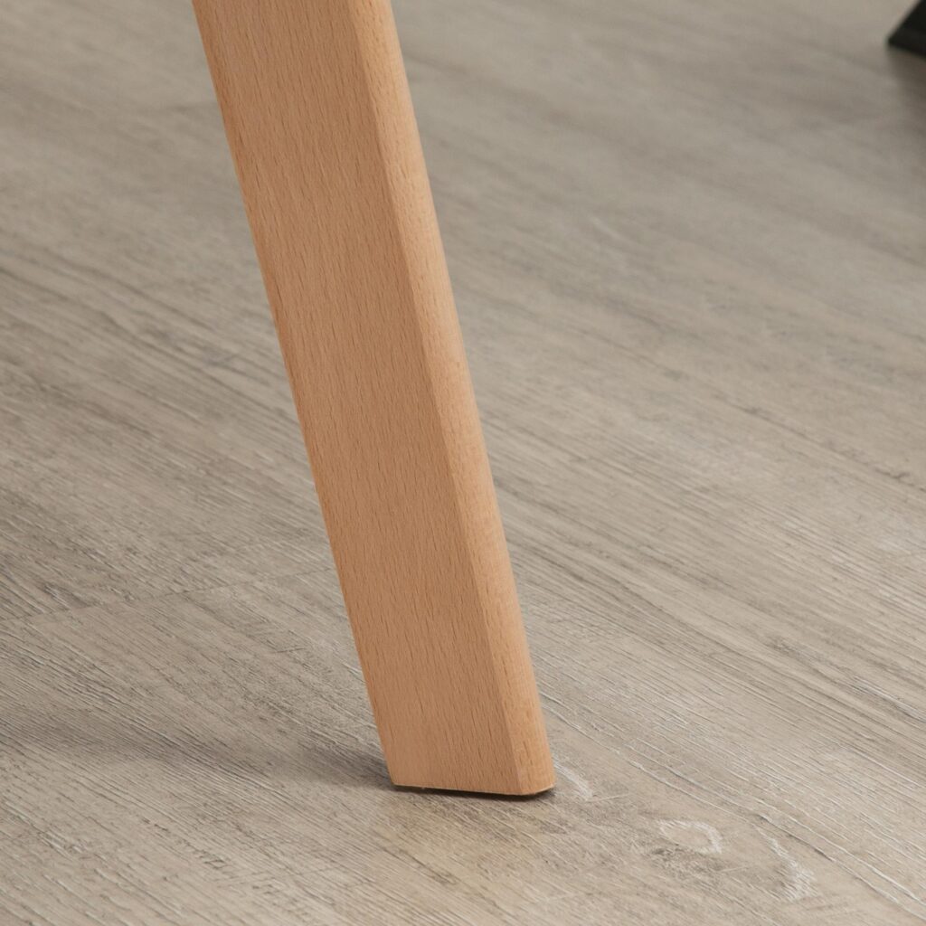 Elegant set med 2 matstolar med armstöd och ryggstöd | Grå sammetsklädsel | Ergonomisk komfort och stadiga träben | Enkel montering