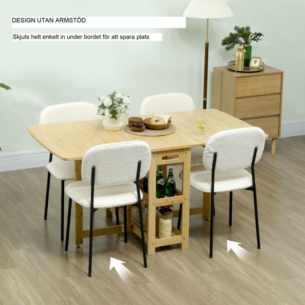 Matstolar set med 4 med ergonomisk komfort och modern elegans, sammetsklädd stol, stålben för matsal eller vardagsrum