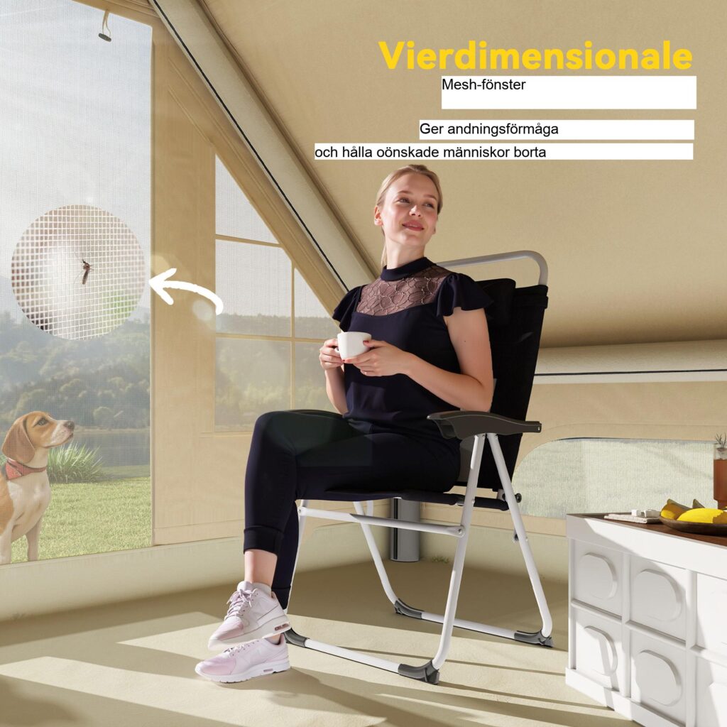 Snabb installation och hållbart uppblåsbart campingtält för familjer - 420D Oxford-tyg, vattentätt, enkelt förvaring