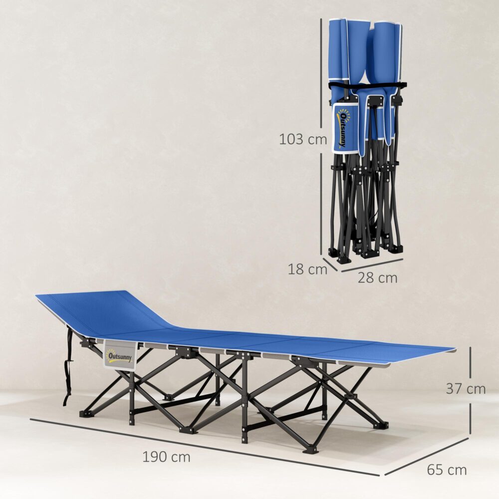 Ergonomisk hopfällbar campingsäng med 9 cm madrass för vuxna – mjuk komfort, enkel installation, robust konstruktion