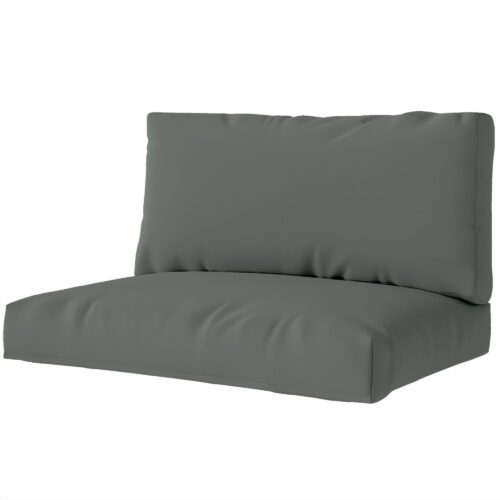 Pallkuddar Set med 2 – 20 cm tjocka skumpallsoffkuddar med avtagbart sittdelsskydd, vatten- och fläckbeständigt, UPF 20+ färgskydd